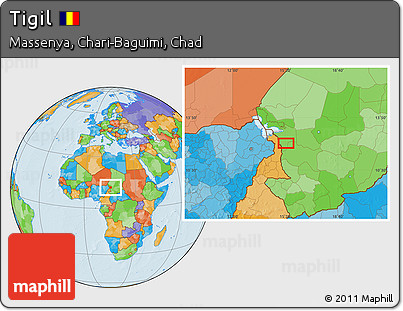 Political Location Map of Tigil
