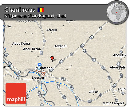 Shaded Relief Map of Chankrous