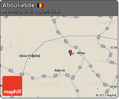 Shaded Relief Map of Abouliebde