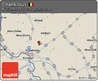 Shaded Relief Map of Chankrous