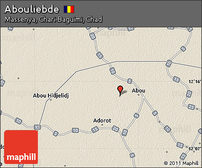 Shaded Relief Map of Abouliebde