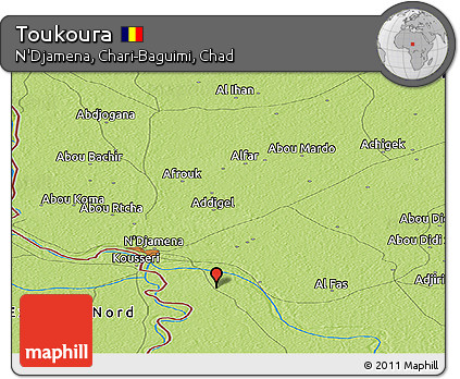 Physical Panoramic Map of Toukoura