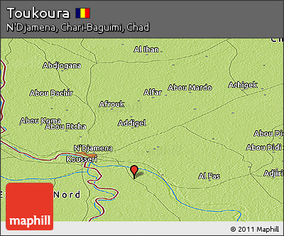 Physical Panoramic Map of Toukoura