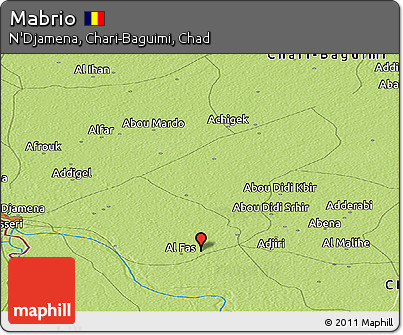 Physical Panoramic Map of Mabrio