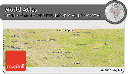 Satellite Panoramic Map of the Area around 12° 11' 54" N, 15° 22' 30" E