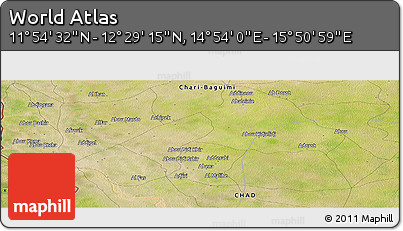 Satellite Panoramic Map of the Area around 12° 11' 54" N, 15° 22' 30" E