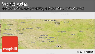 Satellite Panoramic Map of the Area around 12° 11' 54" N, 15° 22' 30" E