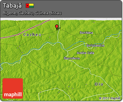 Physical 3D Map of Tabajã