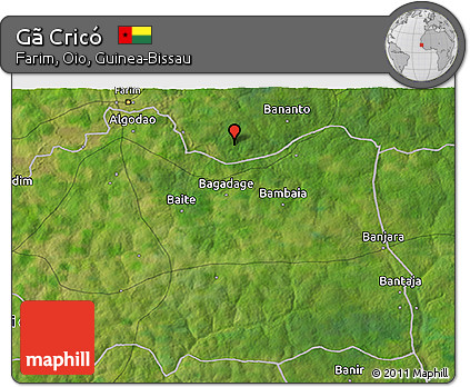 Satellite 3D Map of Gã Cricó