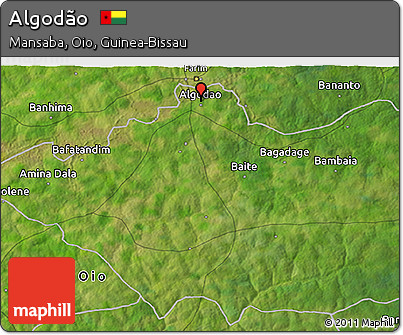 Satellite 3D Map of Algodão