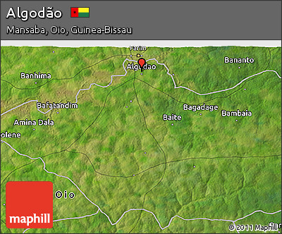Satellite 3D Map of Algodão