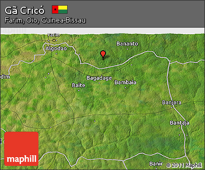 Satellite 3D Map of Gã Cricó