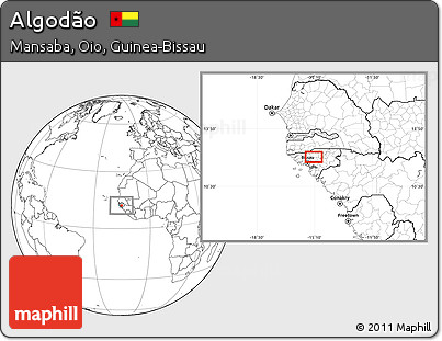Blank Location Map of Algodão