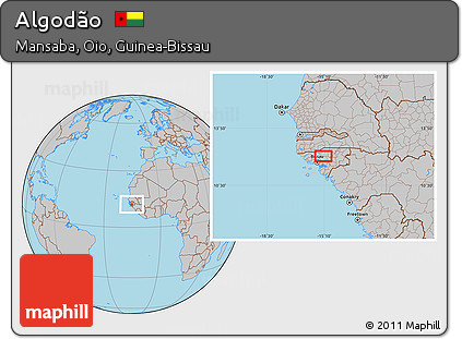 Gray Location Map of Algodão