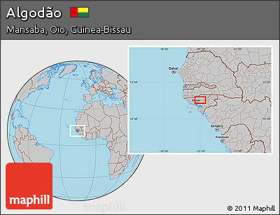 Gray Location Map of Algodão