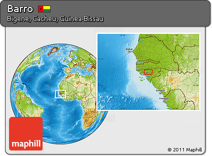 Physical Location Map of Barro
