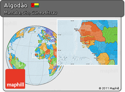 Political Location Map of Algodão