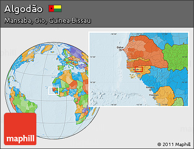 Political Location Map of Algodão