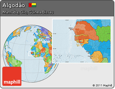 Political Location Map of Algodão