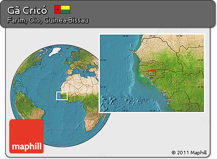 Satellite Location Map of Gã Cricó