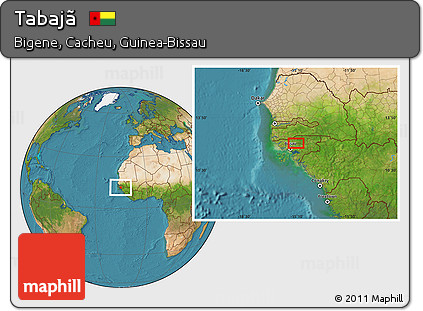Satellite Location Map of Tabajã