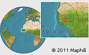 Satellite Location Map of Sinre