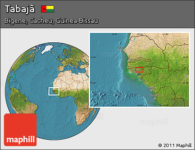 Satellite Location Map of Tabajã