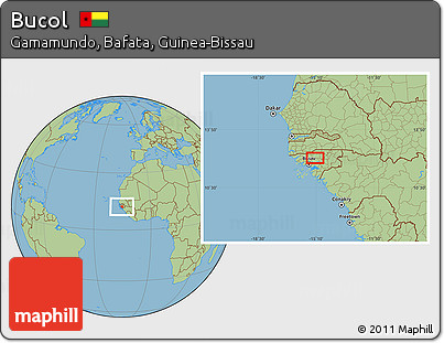 Savanna Style Location Map of Bucol