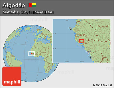 Savanna Style Location Map of Algodão
