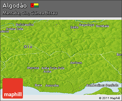 Physical Panoramic Map of Algodão