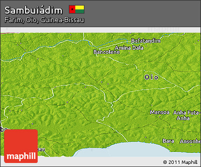 Physical Panoramic Map of Sambuiádim