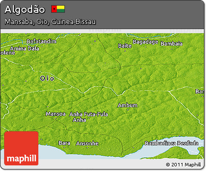 Physical Panoramic Map of Algodão
