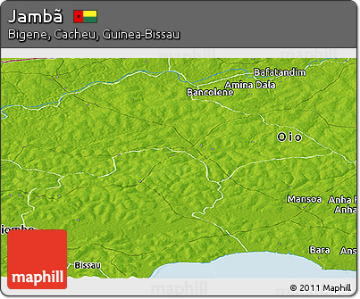 Physical Panoramic Map of Jambã