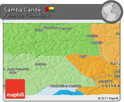 Political Panoramic Map of Samba Candé