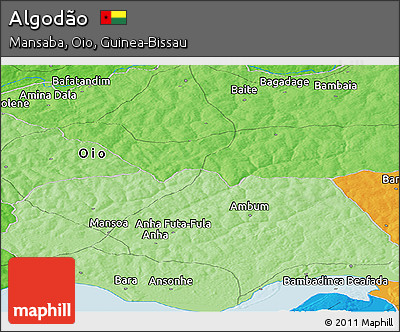 Political Panoramic Map of Algodão