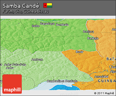 Political Panoramic Map of Samba Candé