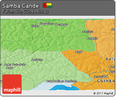 Political Panoramic Map of Samba Candé