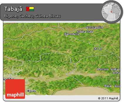 Satellite Panoramic Map of Tabajã
