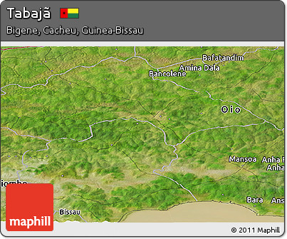 Satellite Panoramic Map of Tabajã