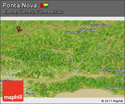 Satellite Panoramic Map of Ponta Nova