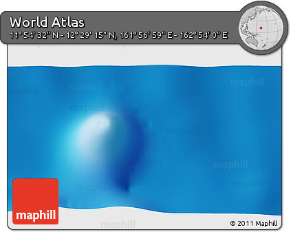 Physical 3D Map of the Area around 12° 11' 54" N, 162° 25' 30" E