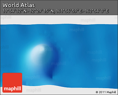 Physical 3D Map of the Area around 12° 11' 54" N, 162° 25' 30" E