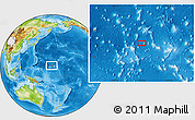 Physical Location Map of the area around 12° 11' 54" N, 163° 16' 30" E