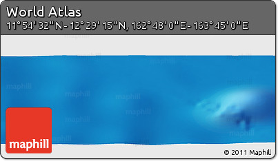 Physical Panoramic Map of the Area around 12° 11' 54" N, 163° 16' 30" E