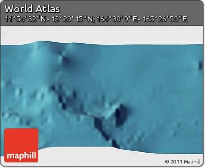 Satellite 3D Map of the Area around 12° 11' 54" N, 164° 58' 29" E