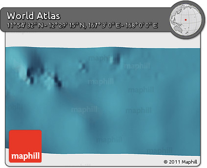 Satellite 3D Map of the Area around 12° 11' 54" N, 167° 31' 30" E