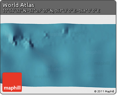 Satellite 3D Map of the Area around 12° 11' 54" N, 167° 31' 30" E