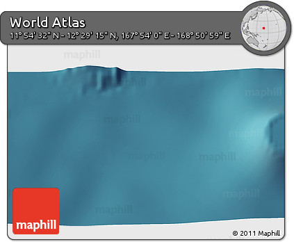 Satellite 3D Map of the Area around 12° 11' 54" N, 168° 22' 30" E