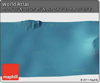 Satellite 3D Map of the Area around 12° 11' 54" N, 168° 22' 30" E