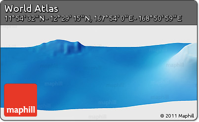 Physical Panoramic Map of the Area around 12° 11' 54" N, 168° 22' 30" E